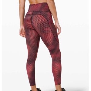 Lululemon Fast and Free Tight II 25" *SeaWheeze Race Pace Flare Multi Sz 10